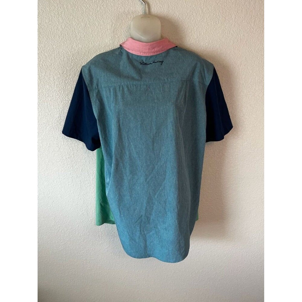 William Murray Golf Murray Classic Colorblock Short Sleeve Button Down Shirt M - Picture 6 of 9